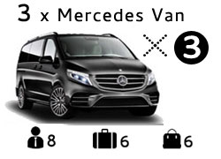 three Mercedes-Benz Van